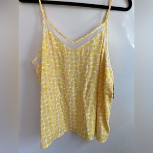 NWT nine west yellow and white blouse